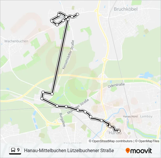 9 Bus Line Map