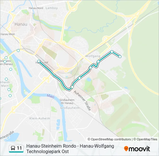 11 Bus Line Map