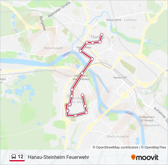 12 Bus Line Map