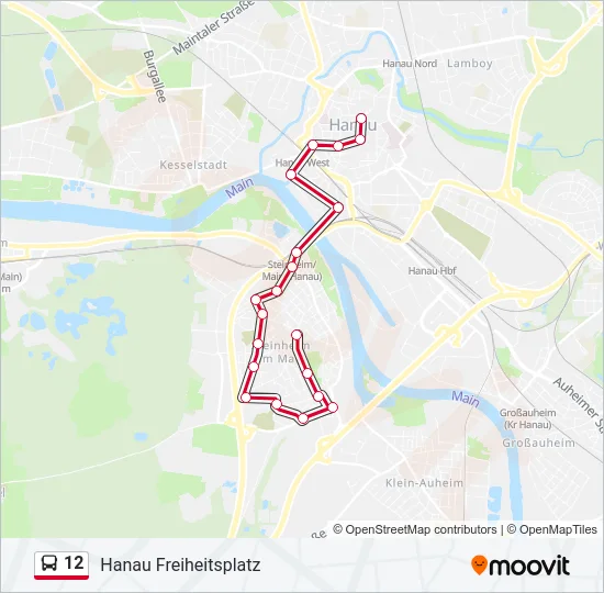12 Bus Line Map