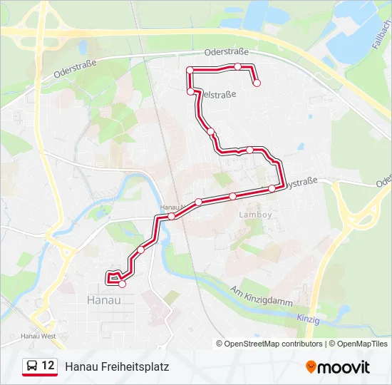 12 Bus Line Map