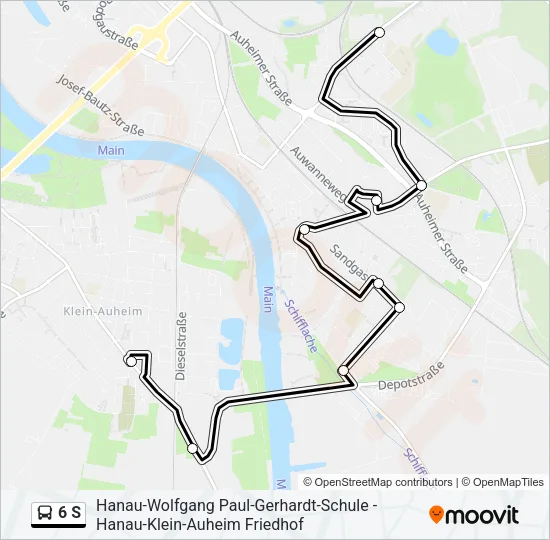 6 S Bus Line Map