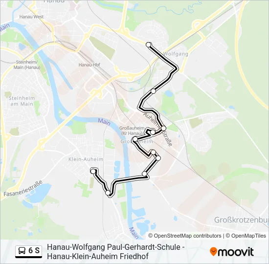 6 S Bus Line Map