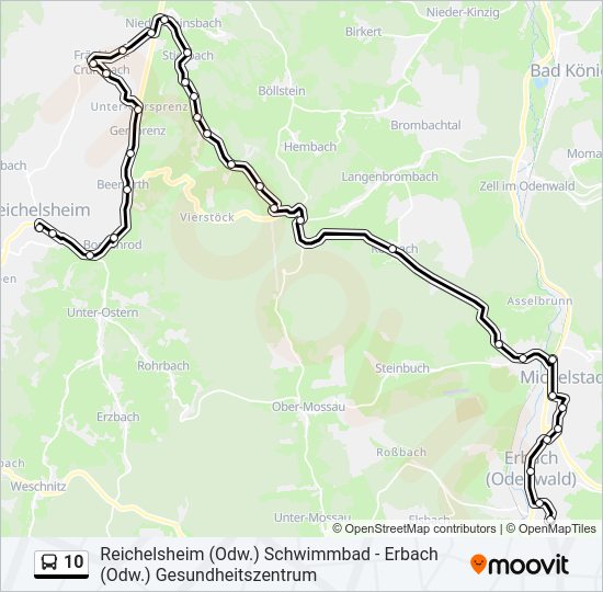 10 Bus Line Map