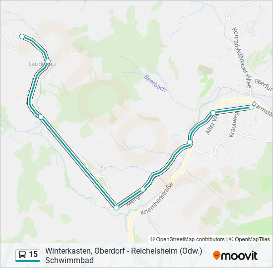 15 Bus Line Map