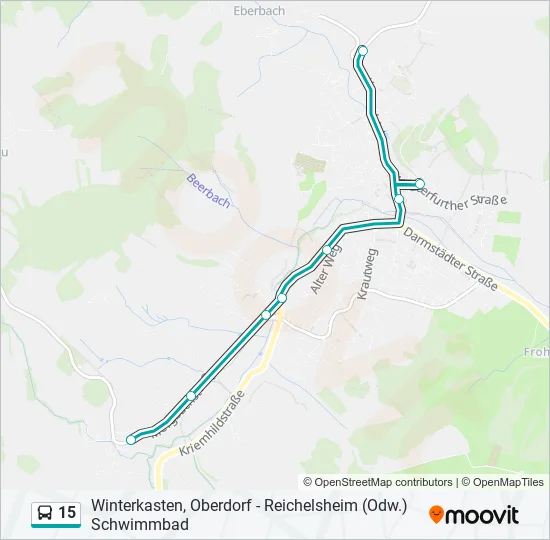 15 Bus Line Map