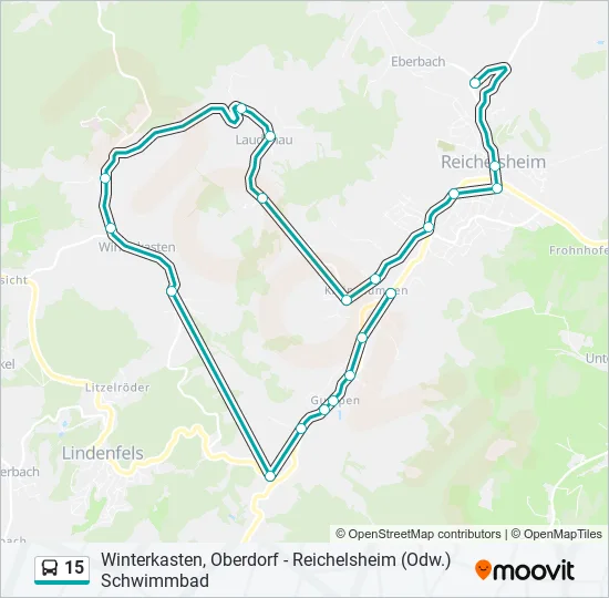 15 Bus Line Map