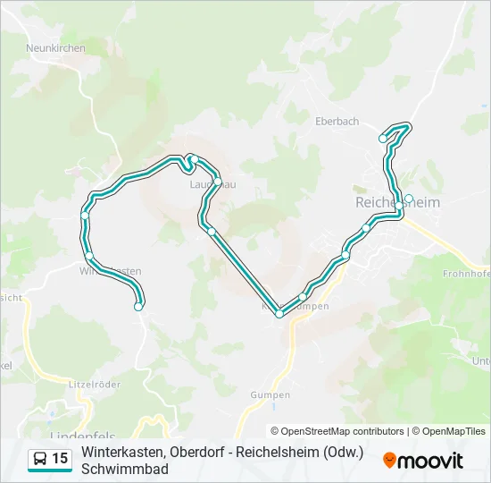 15 Bus Line Map