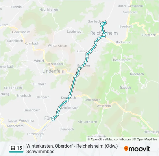 15 Bus Line Map