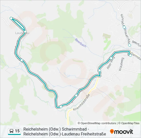 15 Bus Line Map