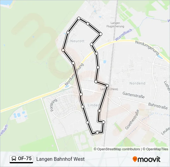 OF-75 Bus Line Map