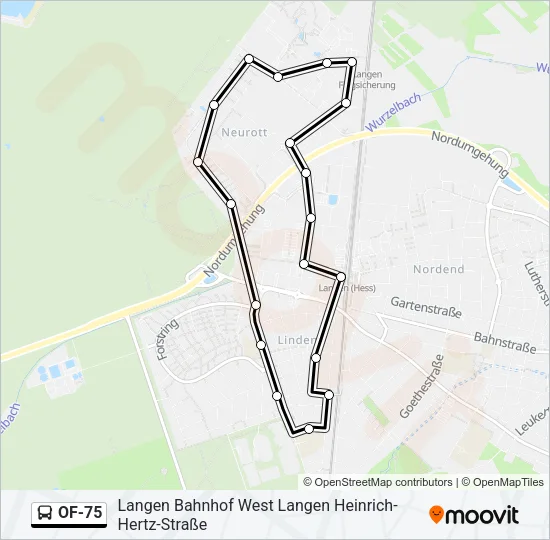 OF-75 Bus Line Map