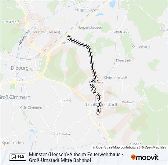 GA Bus Line Map