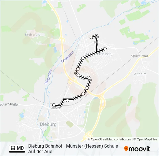 MD Bus Line Map