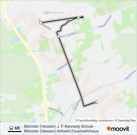 ME Bus Line Map
