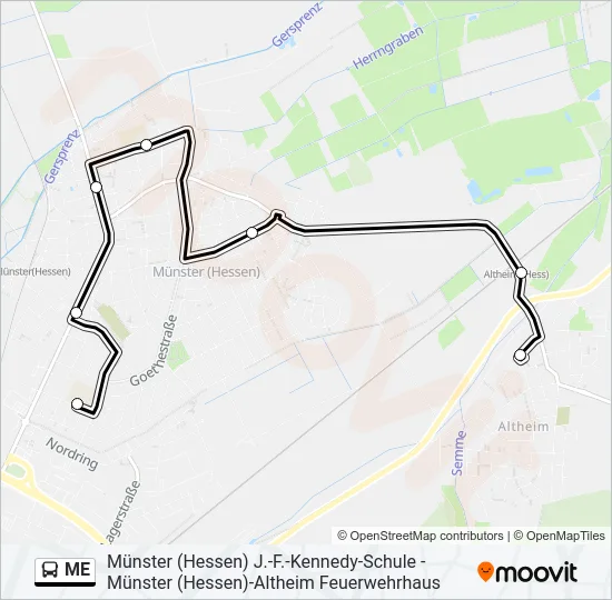 ME Bus Line Map