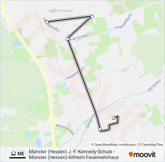 ME Bus Line Map