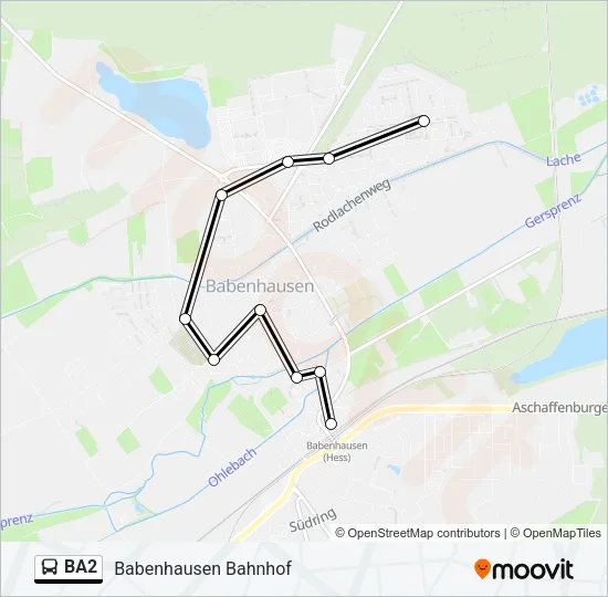 BA2 Bus Line Map