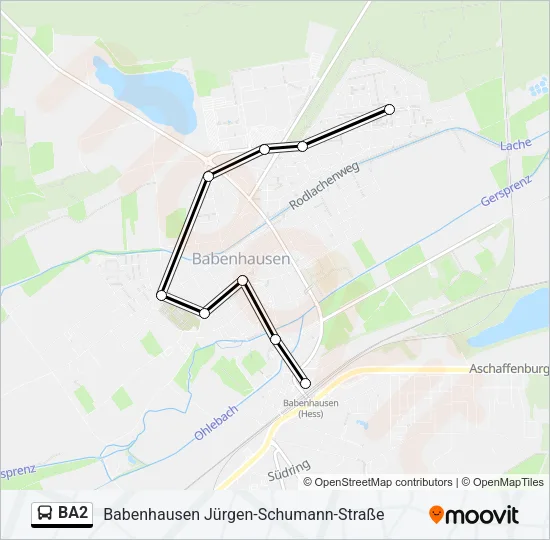 BA2 Bus Line Map