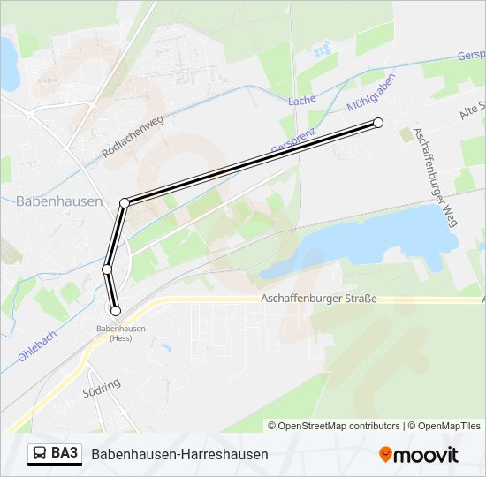 BA3 Bus Line Map