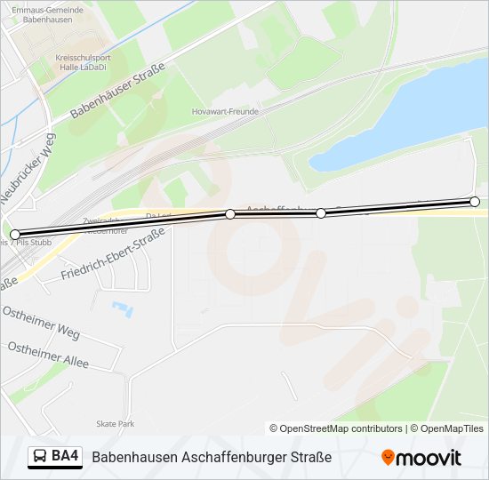 BA4 Bus Line Map