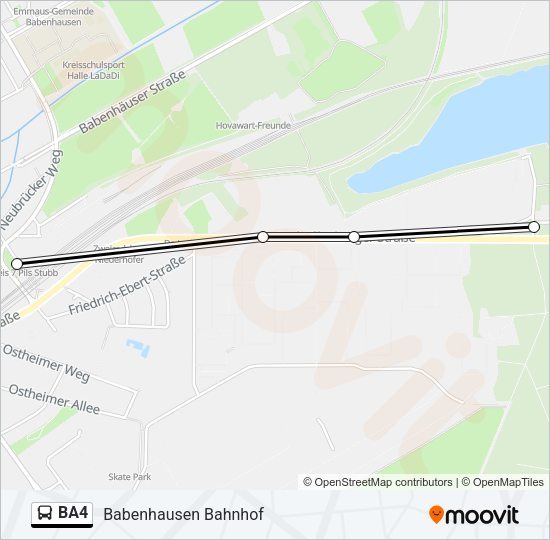 BA4 Bus Line Map