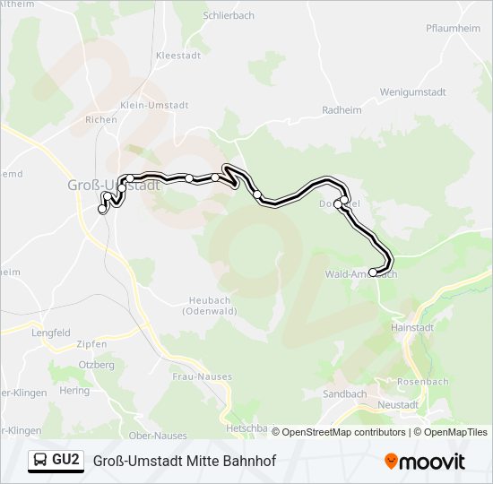 GU2 Bus Line Map