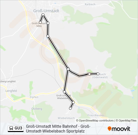 GU3 Bus Line Map