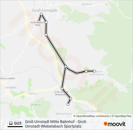 GU3 Bus Line Map