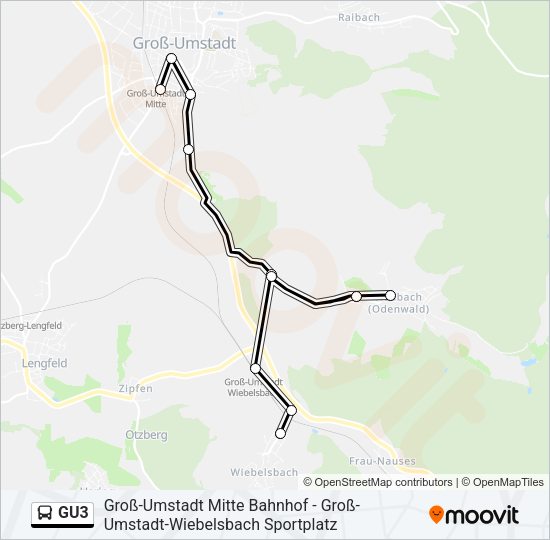 GU3 Bus Line Map