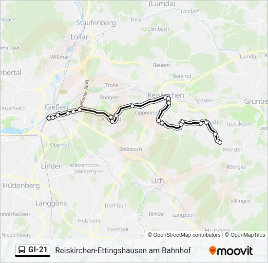 GI-21 Bus Line Map