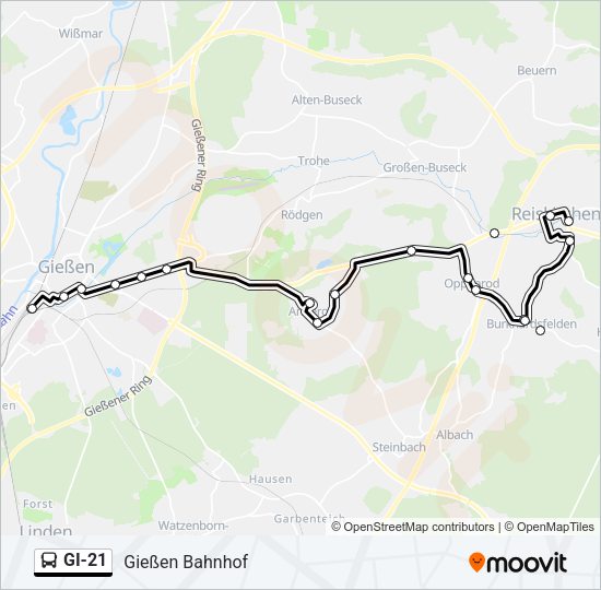 GI-21 Bus Line Map