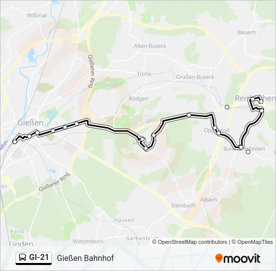 GI-21 Bus Line Map