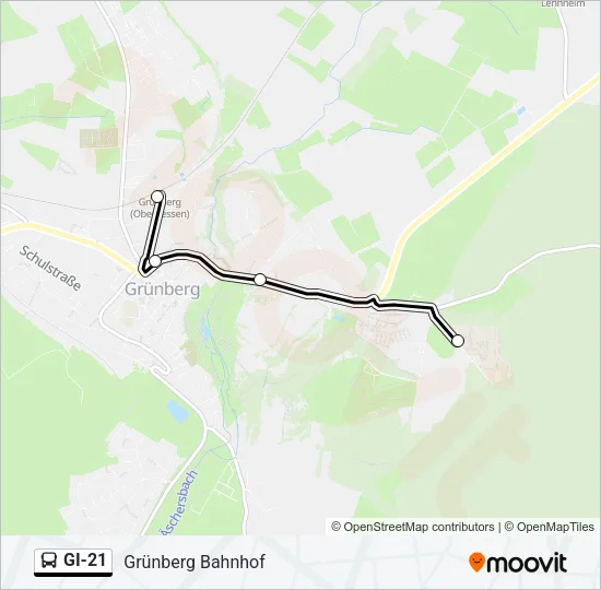 GI-21 Bus Line Map