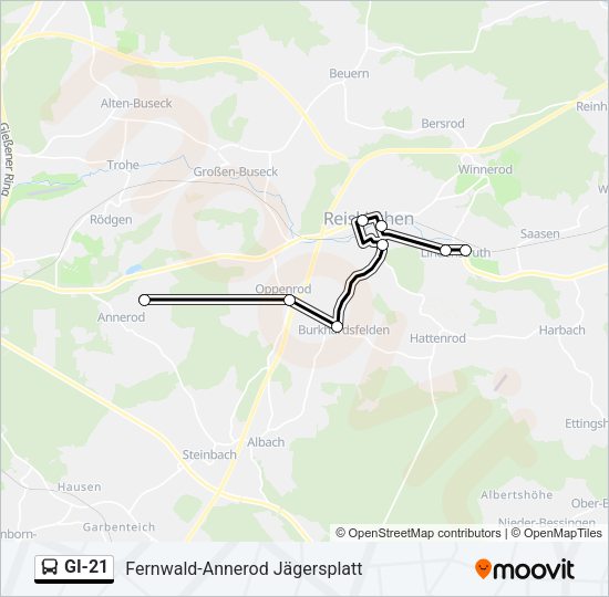 GI-21 Bus Line Map