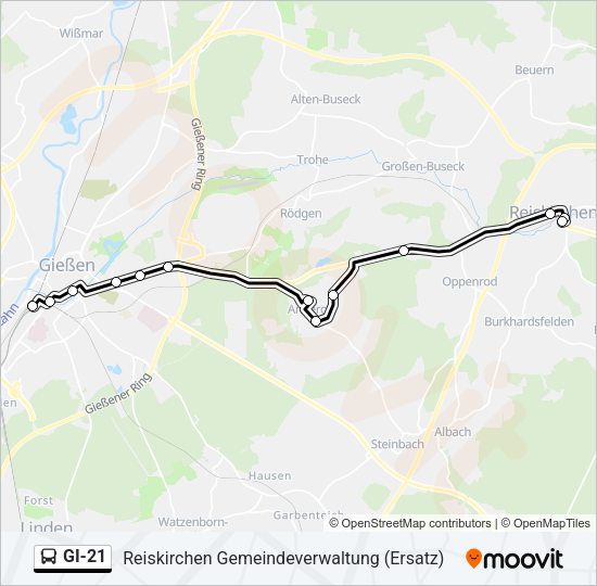 GI-21 Bus Line Map