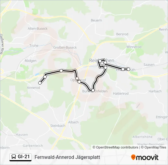 GI-21 Bus Line Map