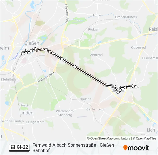 GI-22 Bus Line Map