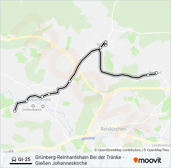 GI-25 Bus Line Map