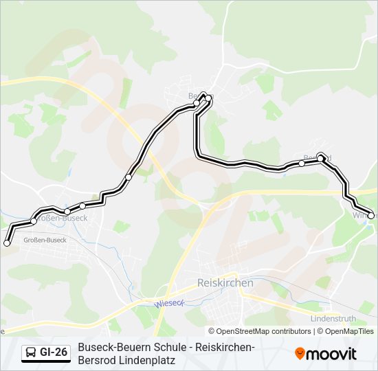 GI-26 Bus Line Map