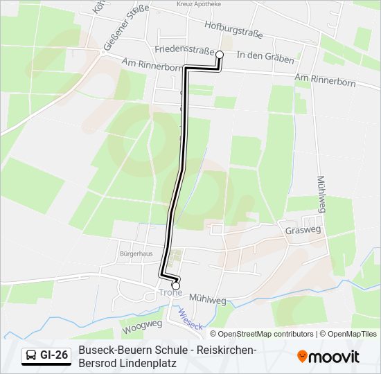 GI-26 Bus Line Map