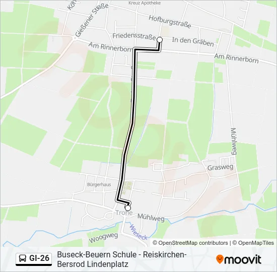 GI-26 Bus Line Map