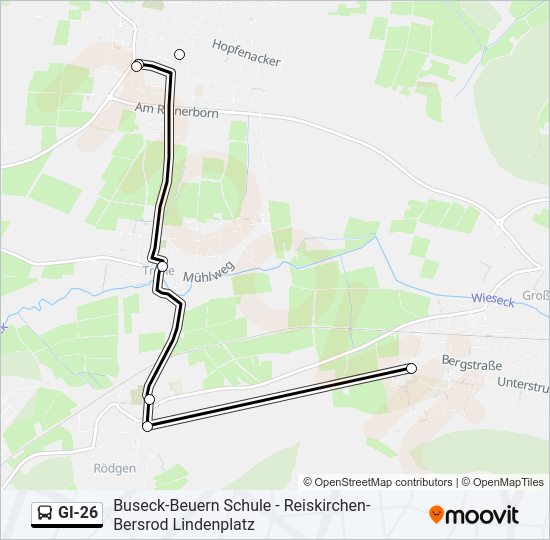 GI-26 Bus Line Map