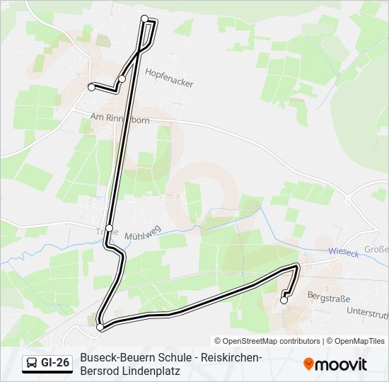 GI-26 Bus Line Map