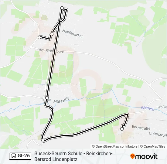 GI-26 Bus Line Map