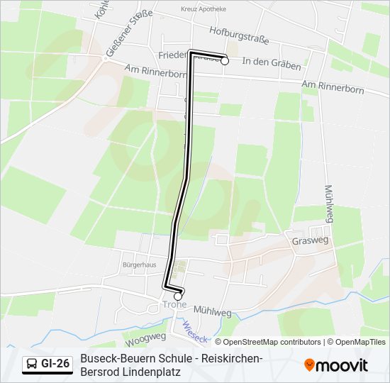 GI-26 Bus Line Map