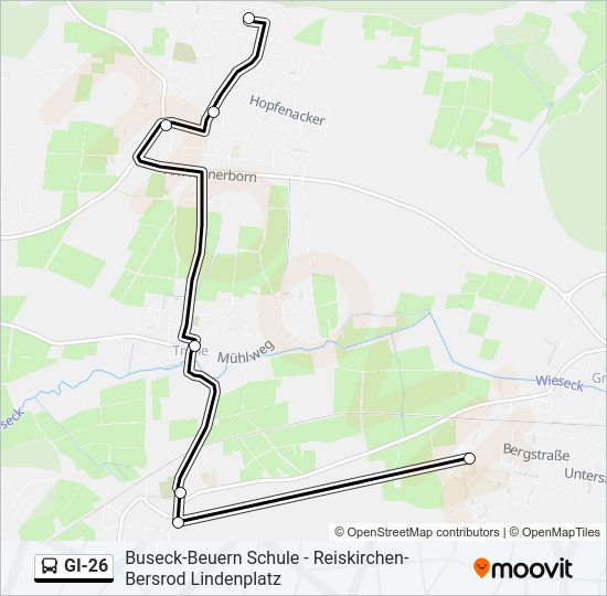 GI-26 Bus Line Map