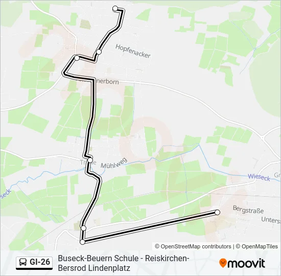 GI-26 Bus Line Map