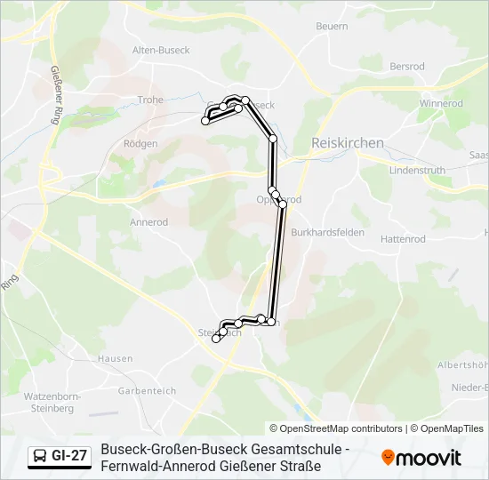 GI-27 Bus Line Map