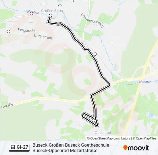 GI-27 Bus Line Map